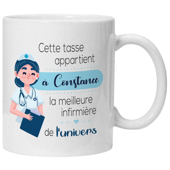 Mug personnalisé Meilleure infirmière avec prénom -  Adriel