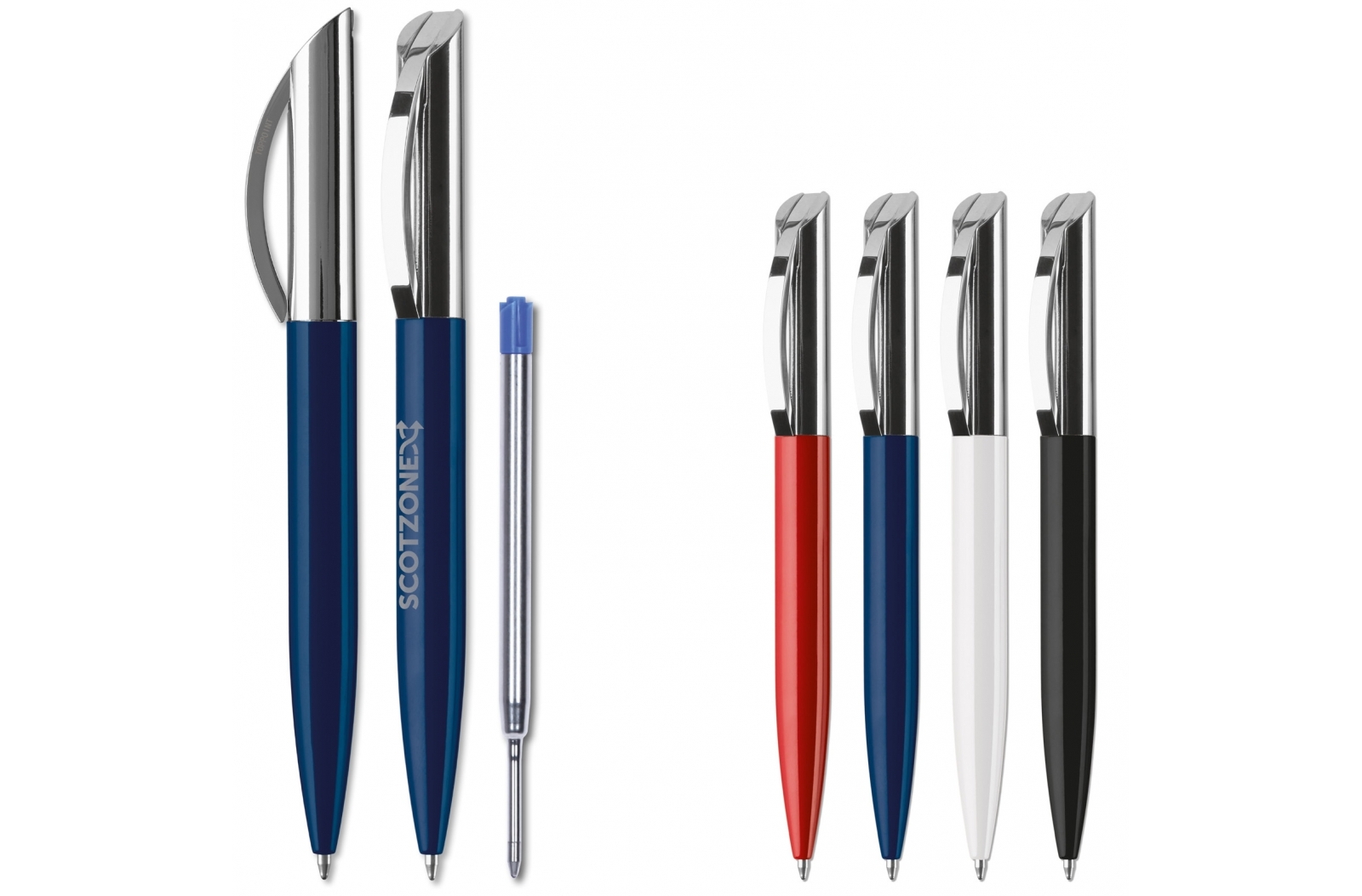 Stylo à bille métallique avec torsion Toppoint Bow - Bourglinster