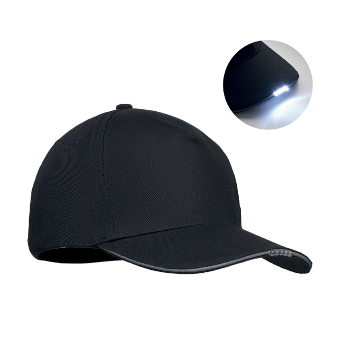 Casquette LED lumineuse en coton 5 panneaux - Talmay