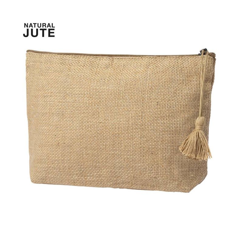 Trousse de toilette personnalisée en jute laminé - Gioia