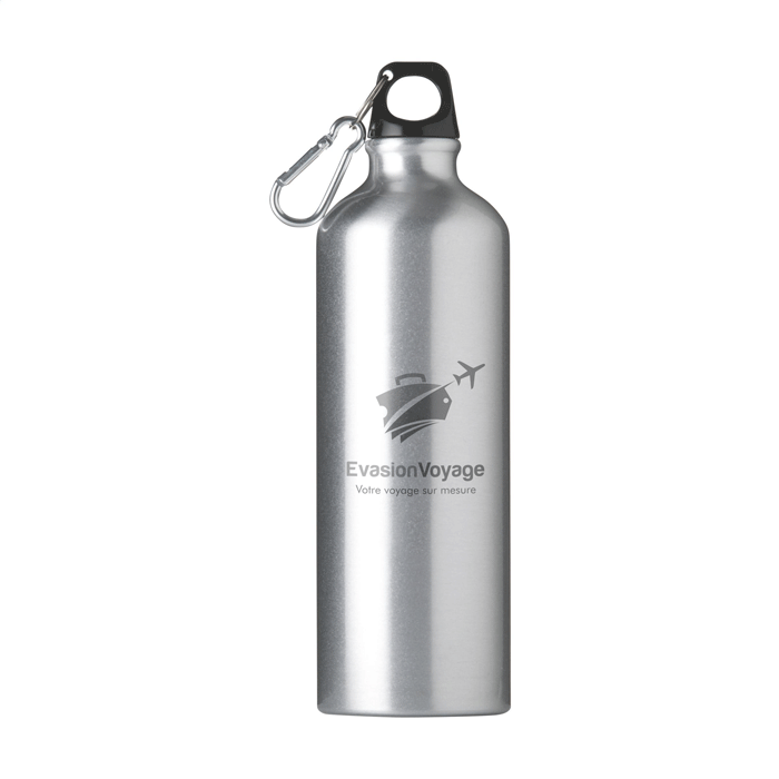 Gourde personnalisée en aluminium avec mousqueton 750ml - Milène