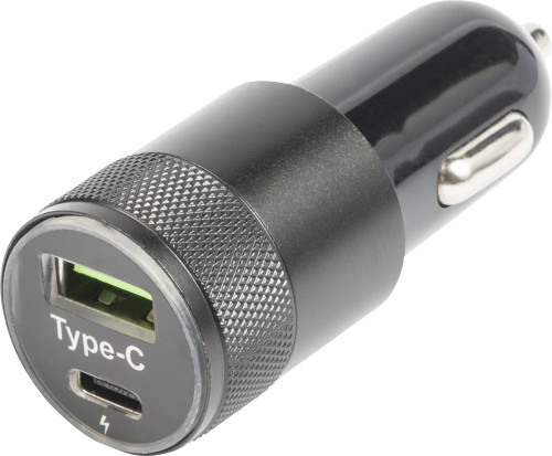 Chargeur de voiture ABS avec connecteur USB-C - Dampierre