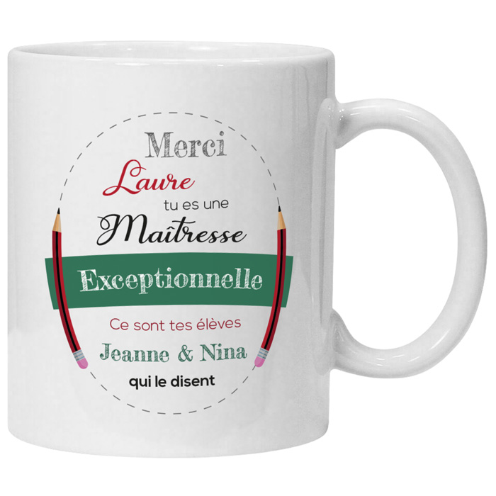 Mug personnalisé Maîtresse exceptionnelle - Aïssata