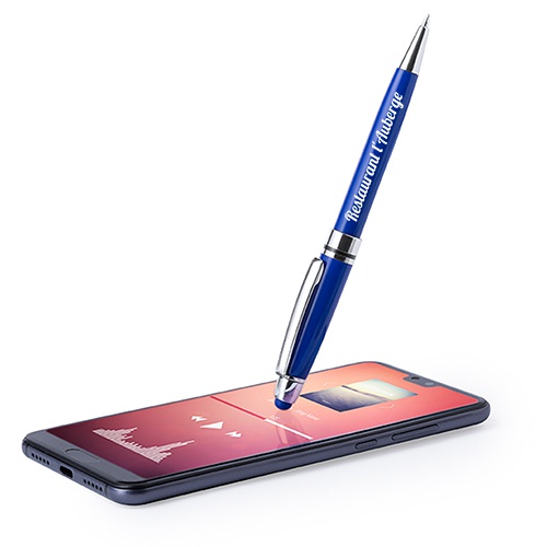 Stylo personnalisé métallique avec embout tactile - Aubusson