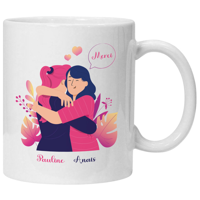 Mug personnalisé À ma meilleure amie avec prénoms - Primerose