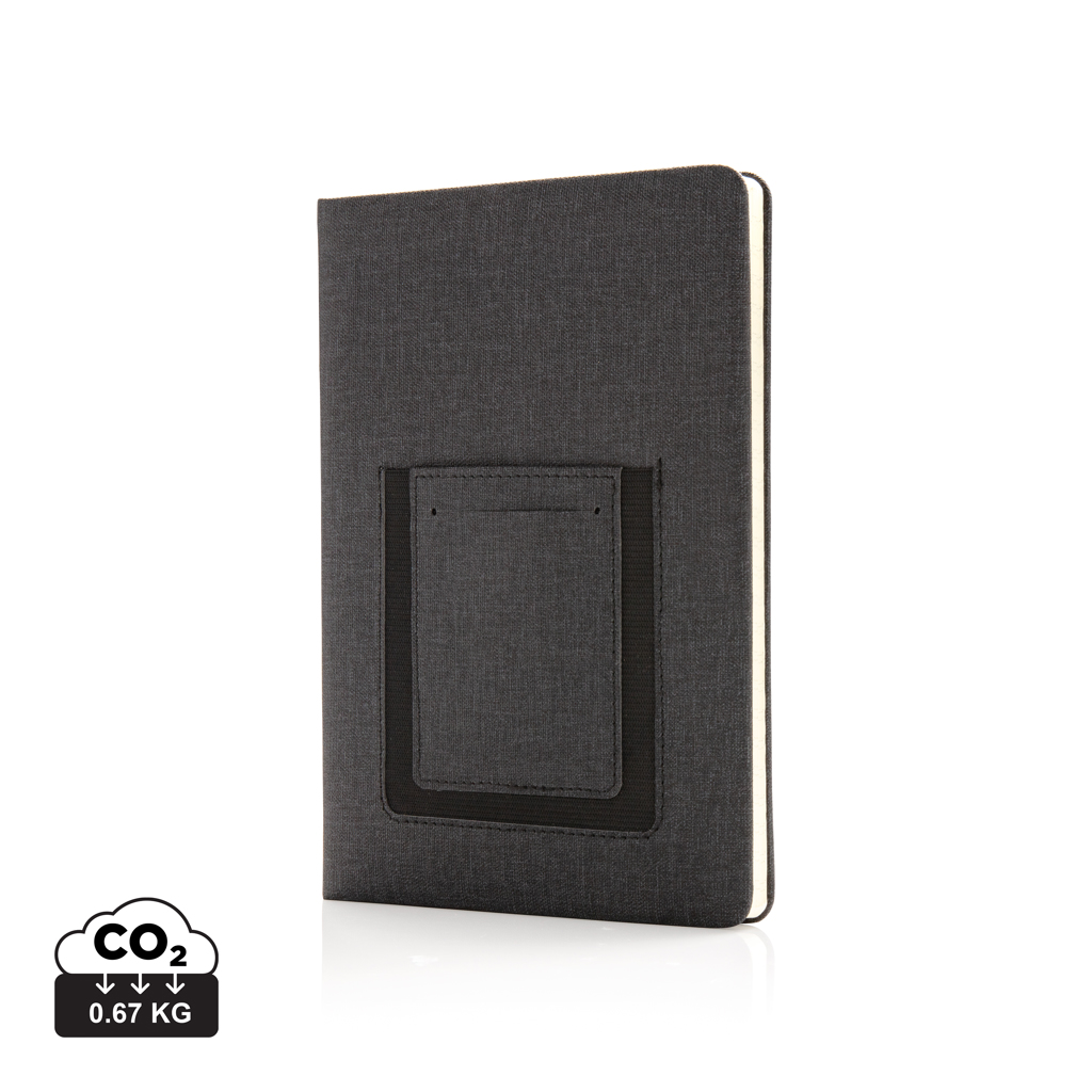 Carnet de notes A5 de luxe avec poche pour téléphone et étui à cartes - Bellême