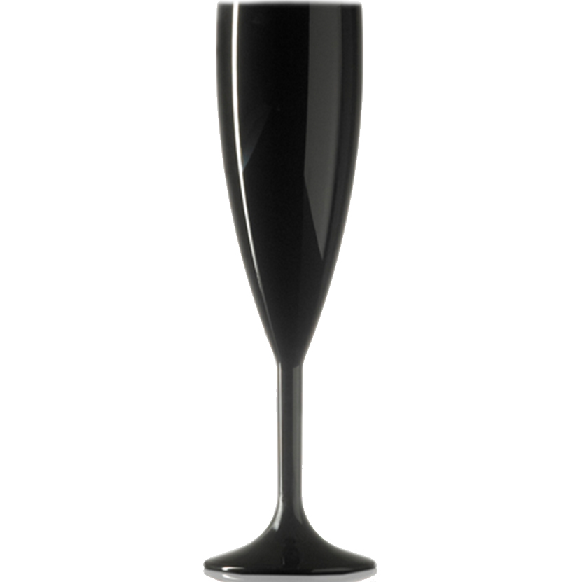 Personalisiertes schwarzes Champagnerglas 190ml - Sabrina