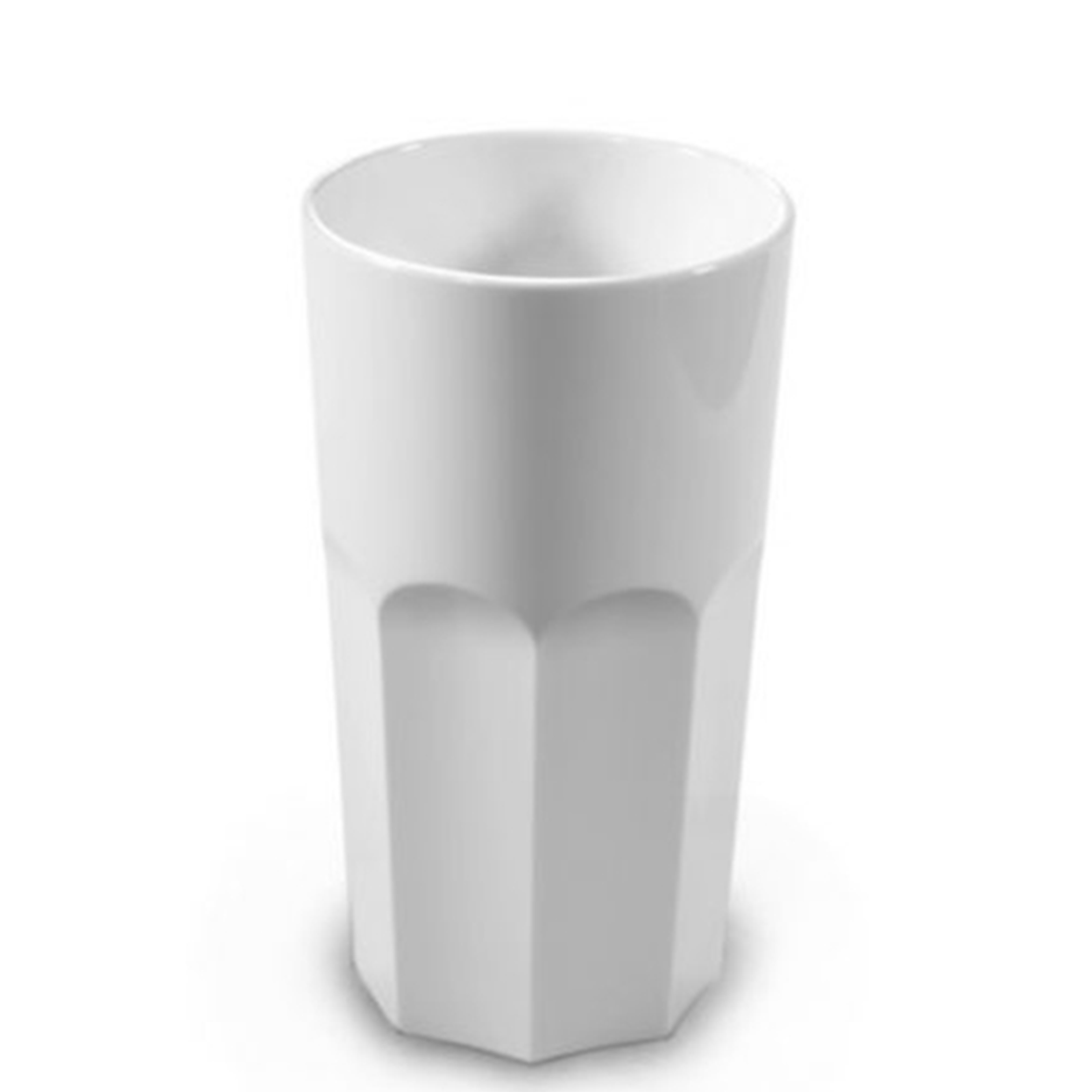 Verre en plastique multifonction blanc personnalisé (33 cl) - Naomi