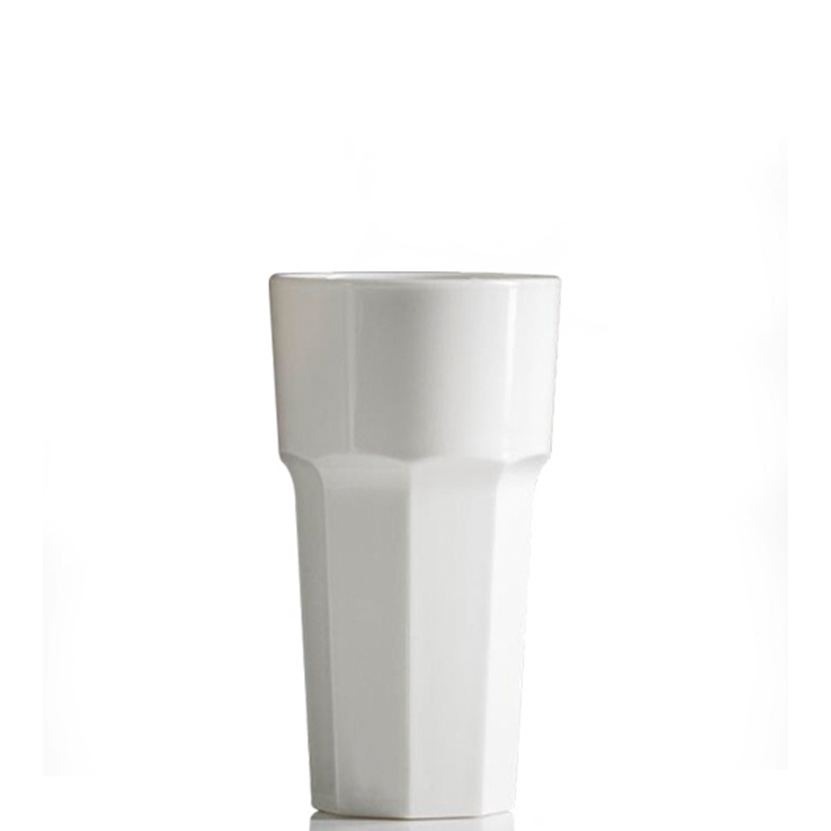 Verre blanc en plastique personnalisé (34 cl) - Annick