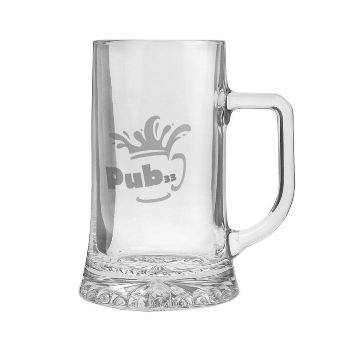 Chope de bière personnalisée en verre 500 ml - Malaguet