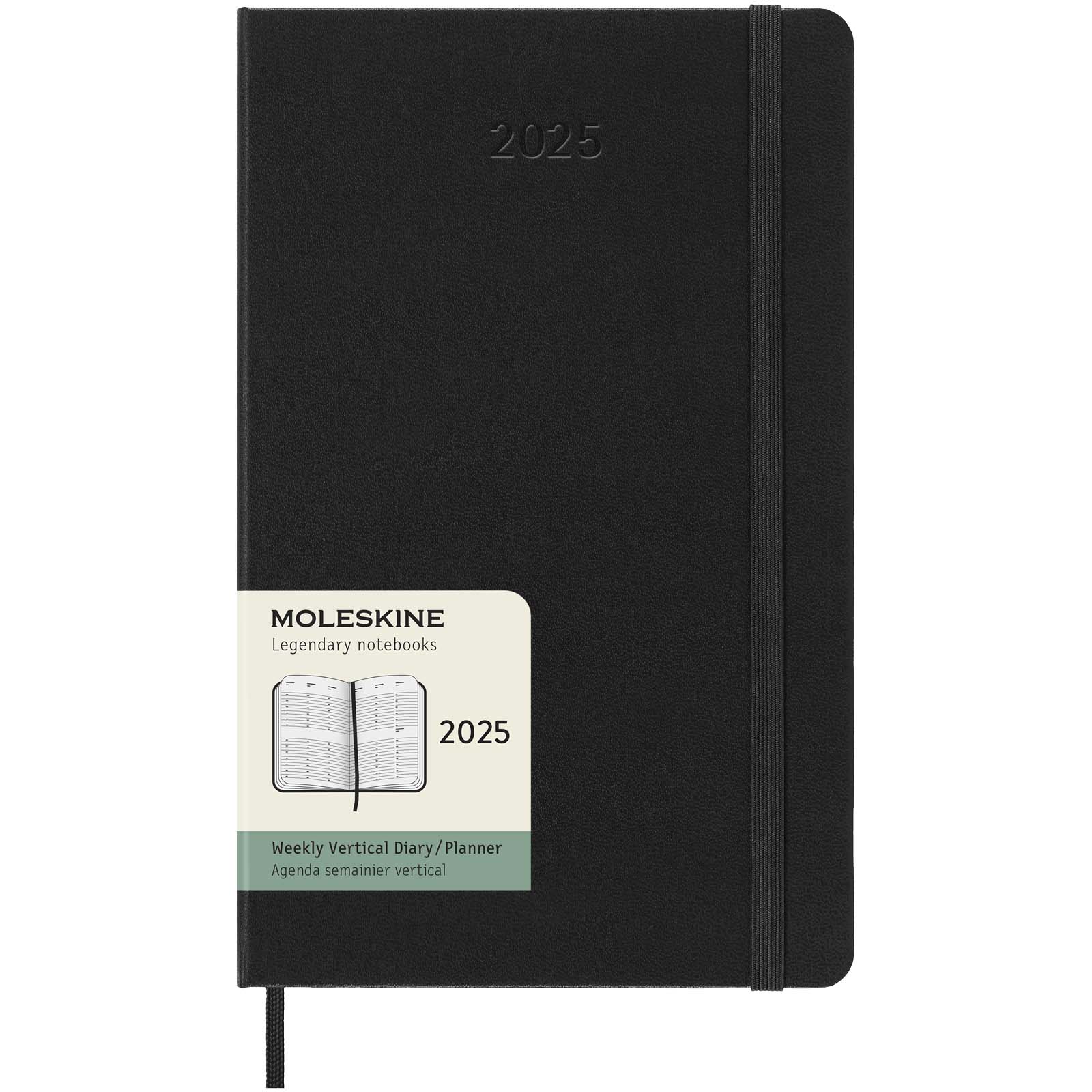  Télécharger une image  Agenda L vertical 12 mois Moleskine à couverture rigide