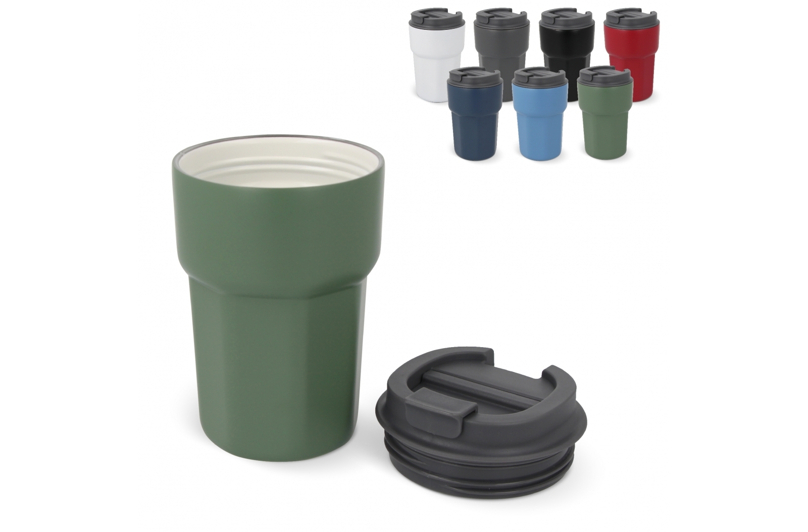 Tasse thermique en céramique T avec couvercle Zambezi 350ml - Maisonneuve