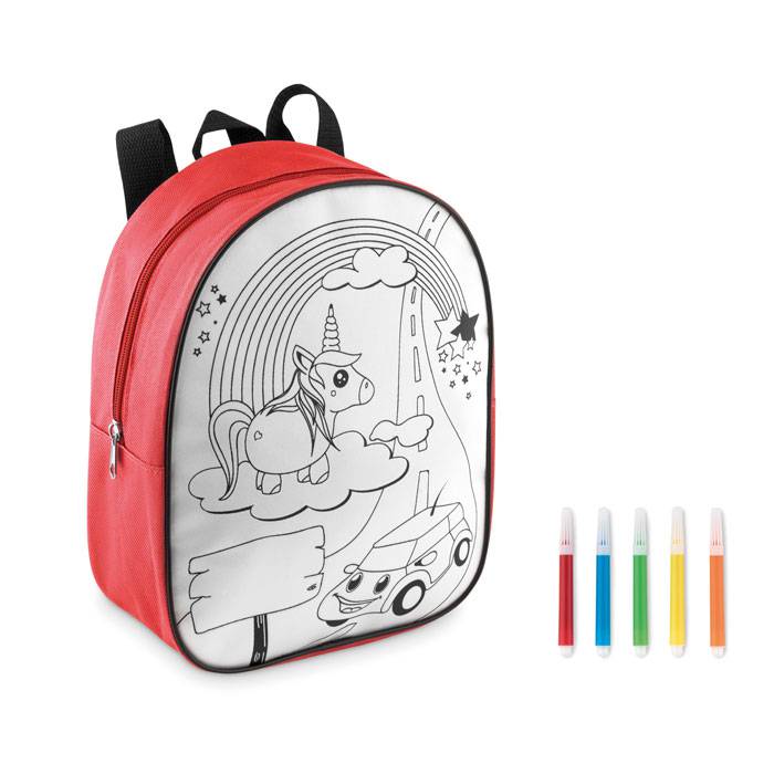 Sac à dos personnalisé pour enfant maternelle coloriable - Théo