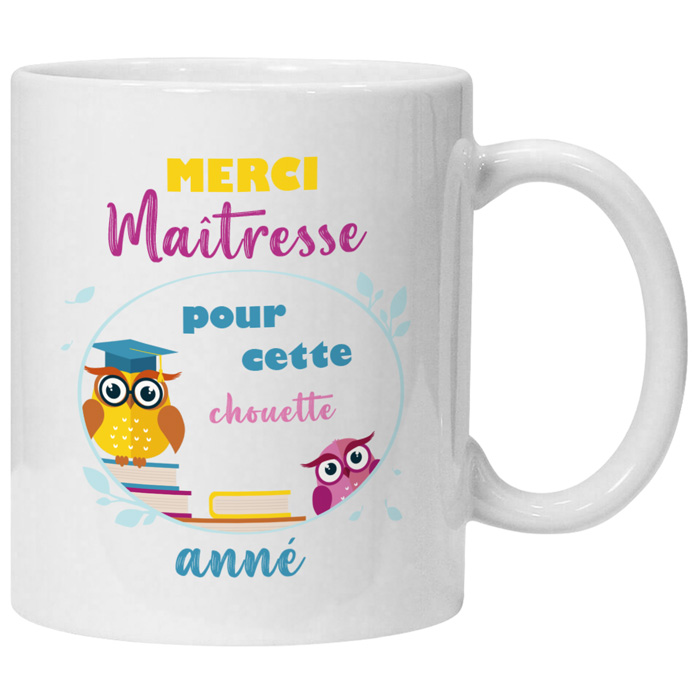 Mug maîtresse personnalisé Chouette année - Salimata