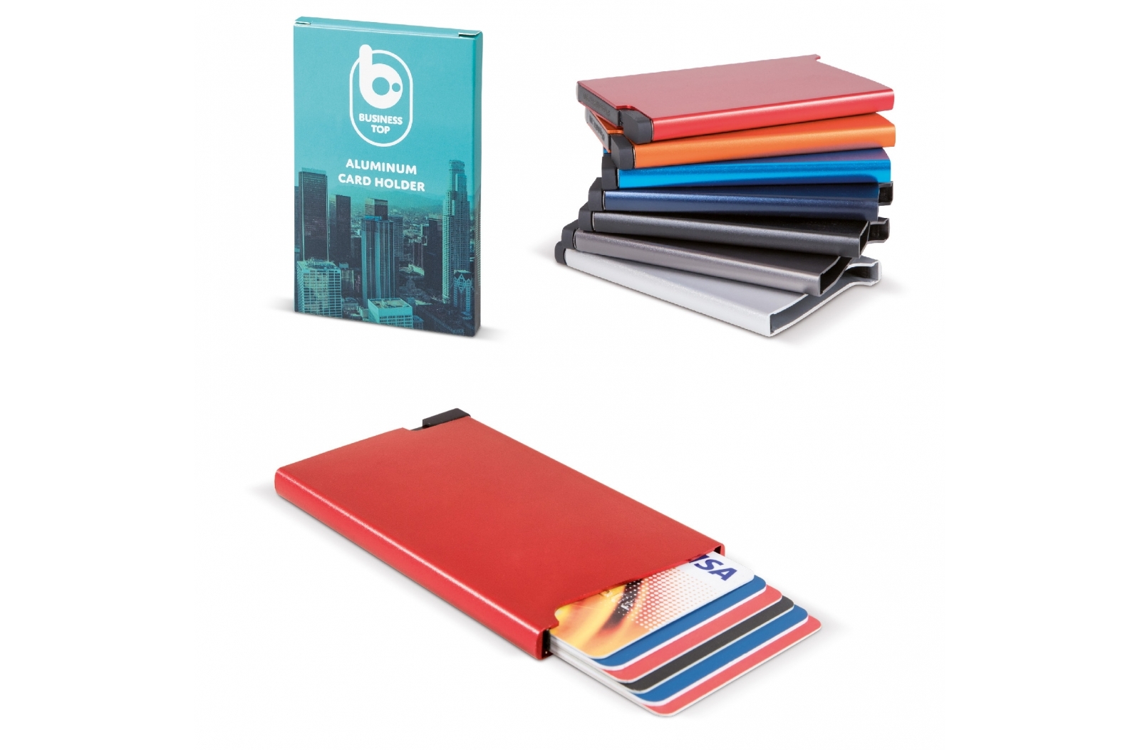 Porte-cartes bancaire en aluminium