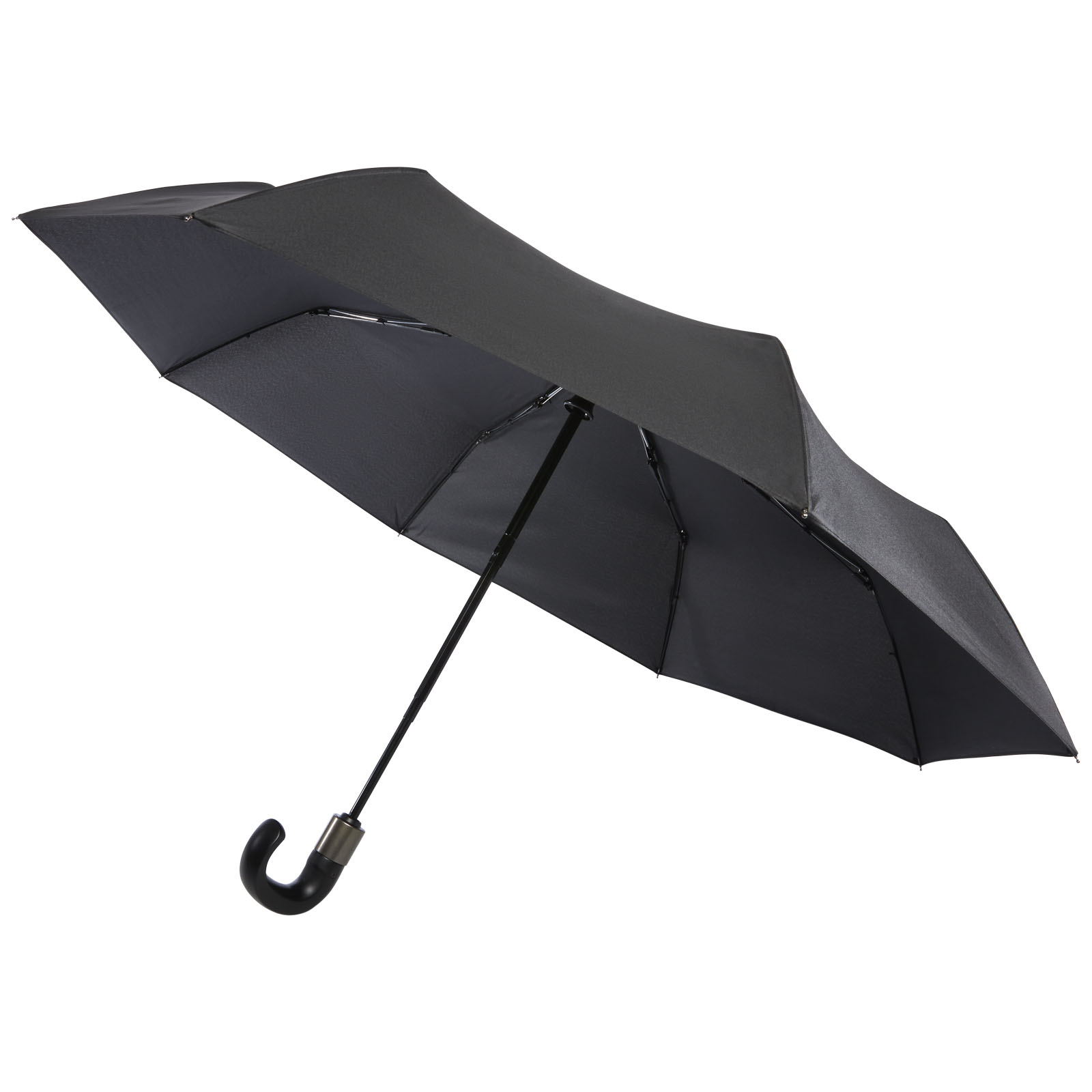 Parapluie de 21" pliable à ouverture/fermeture automatique, avec poignée courbe