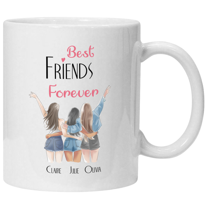 Mug personnalisé Best friends forever avec prénoms - Pâquerette