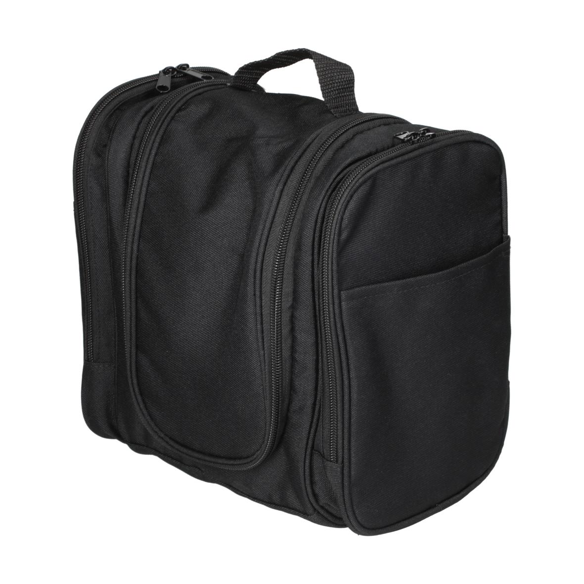 Schwarze Polyester-Kulturtasche - Soest 