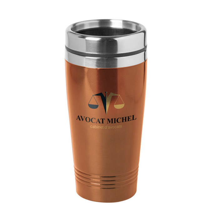 Mug isotherme personnalisé en inox 450 ml - Enzo