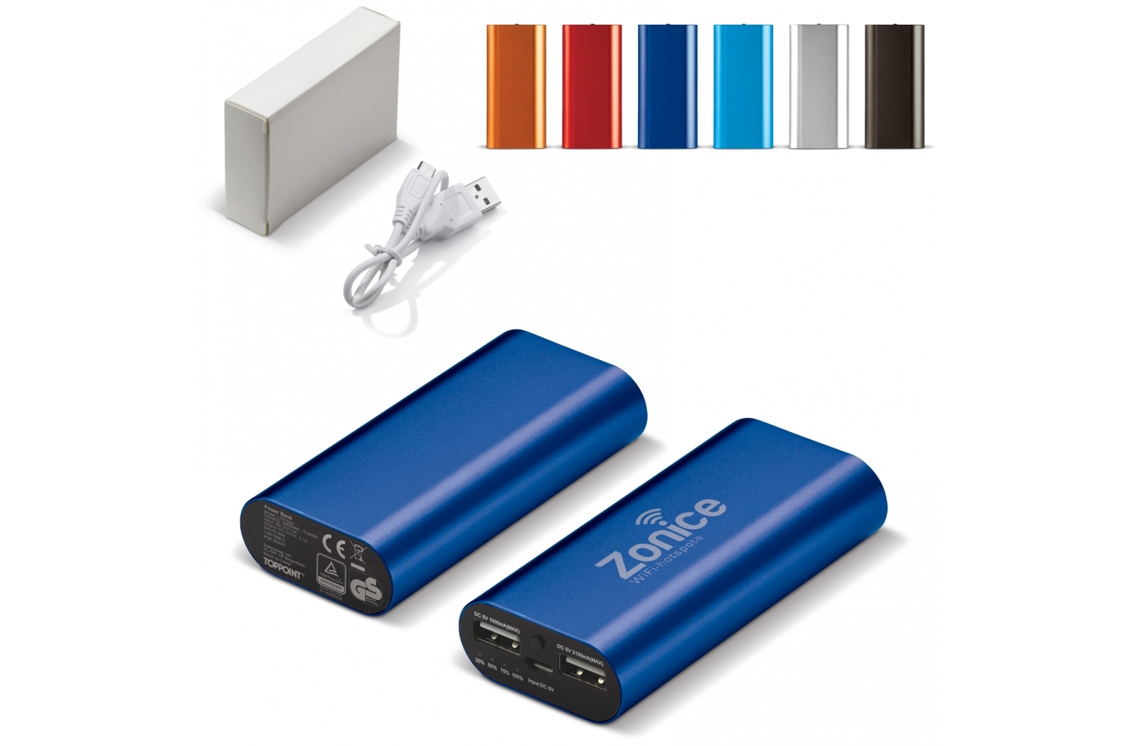 Powerbank en aluminium DualCharge de 4.400mAh - Éragny