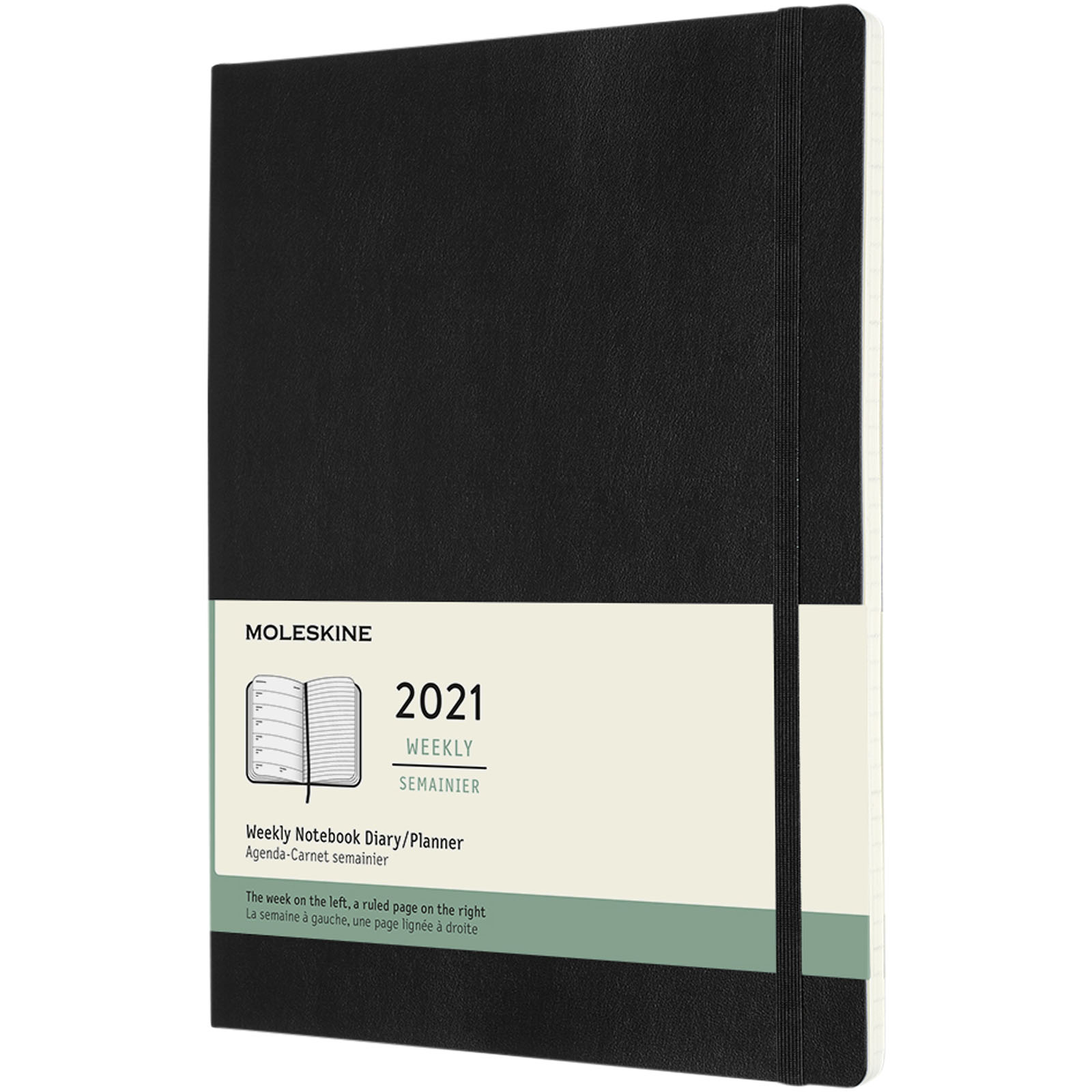 Agenda XL 12 Monate Moleskine mit weichem Einband