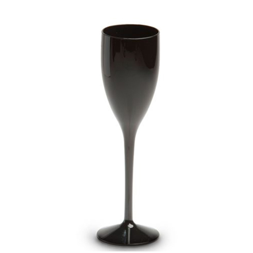 Personalisiertes schwarzes Champagnerglas 120ml - Anne