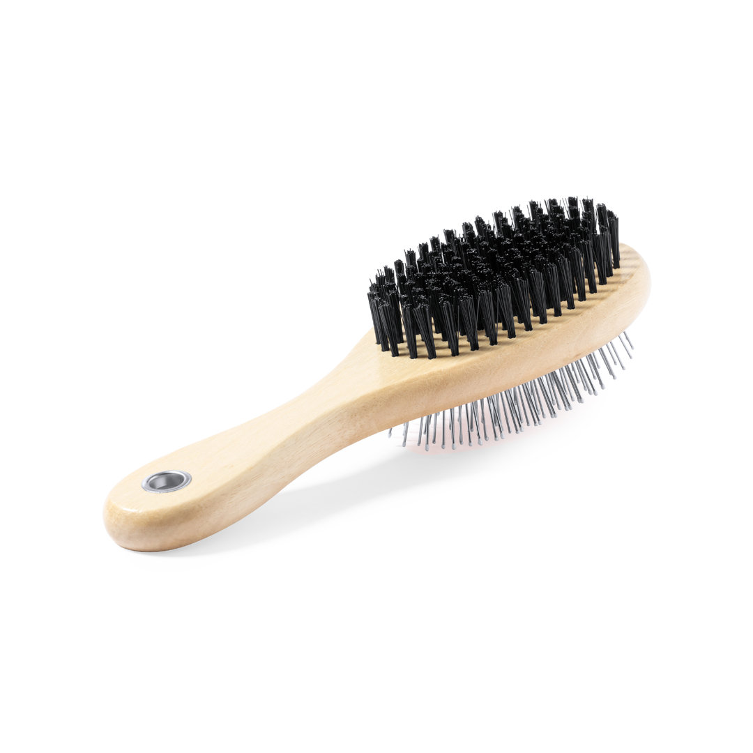 Brosse pour animaux en bois - 