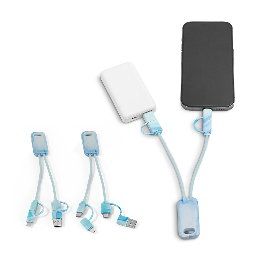 SuperSchnell 6-in-1 USB-Kabel aus recyceltem PET - Tanna