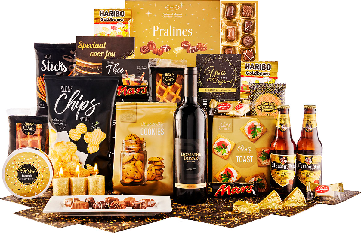 Coffret gourmand "Croquant" avec 27 gourmandises