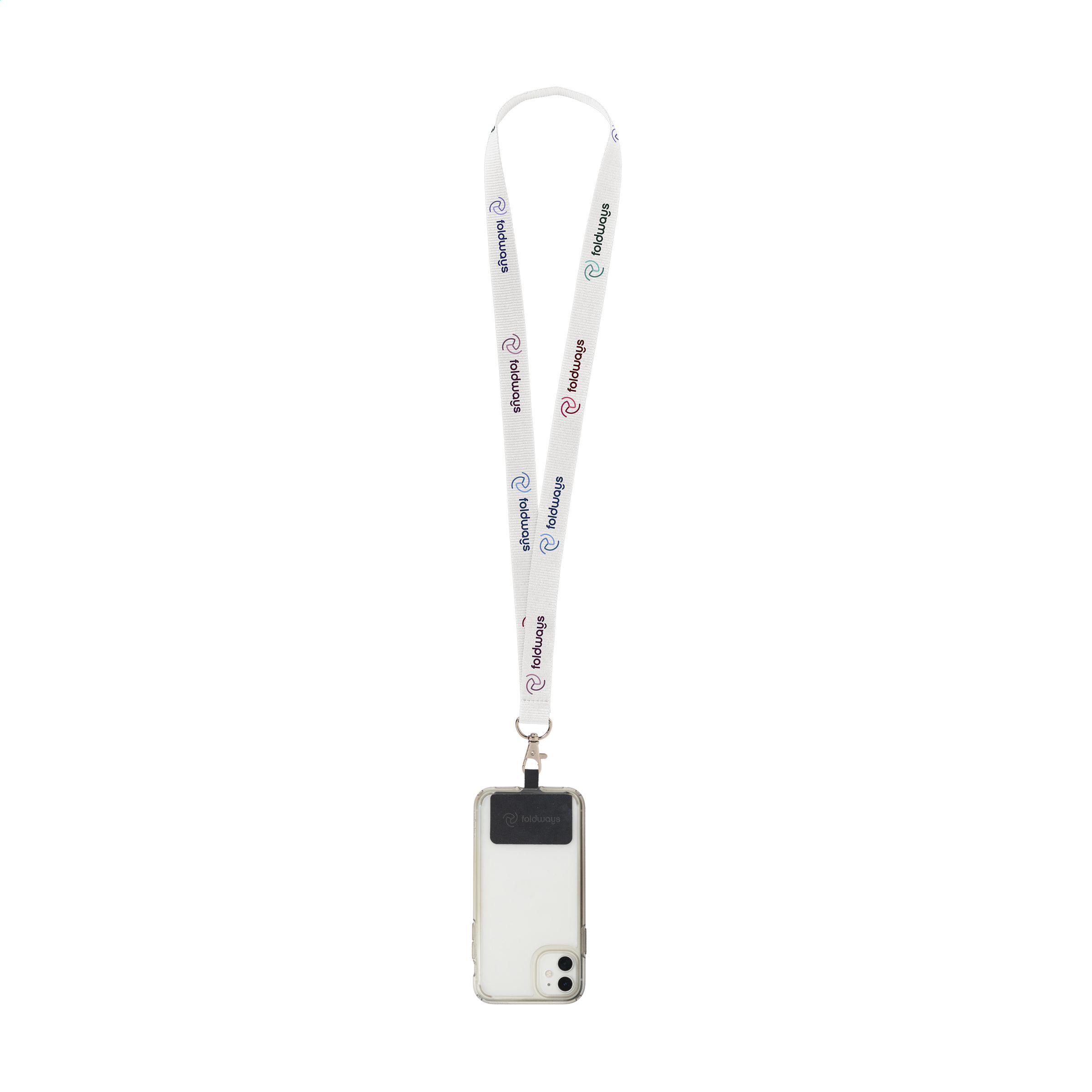 RPET Polyester Lanyard mit Smartphone-Patch - Saarburg 