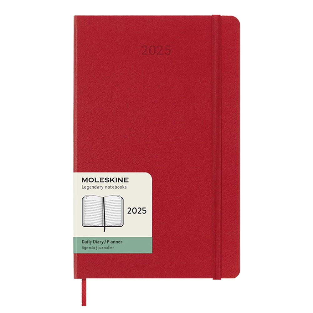 Terminplaner L 12 Monate Moleskine mit weichem Einband