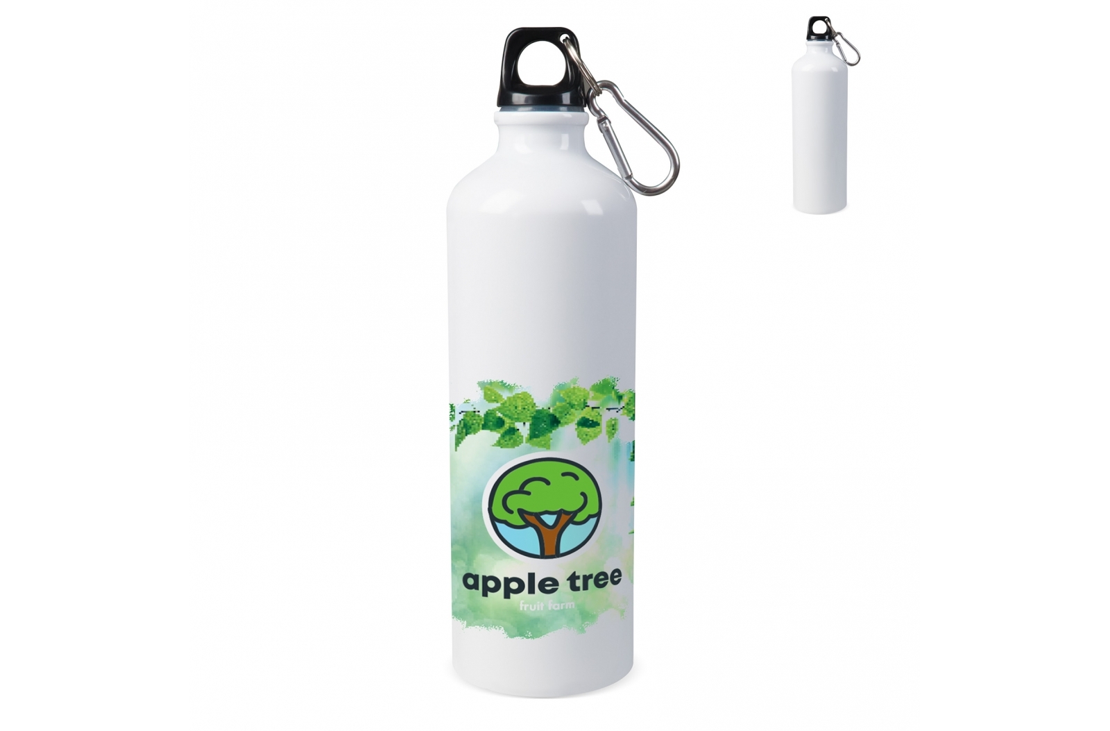 Aluminium Wasserflasche mit Karabiner Sublimation 750ml