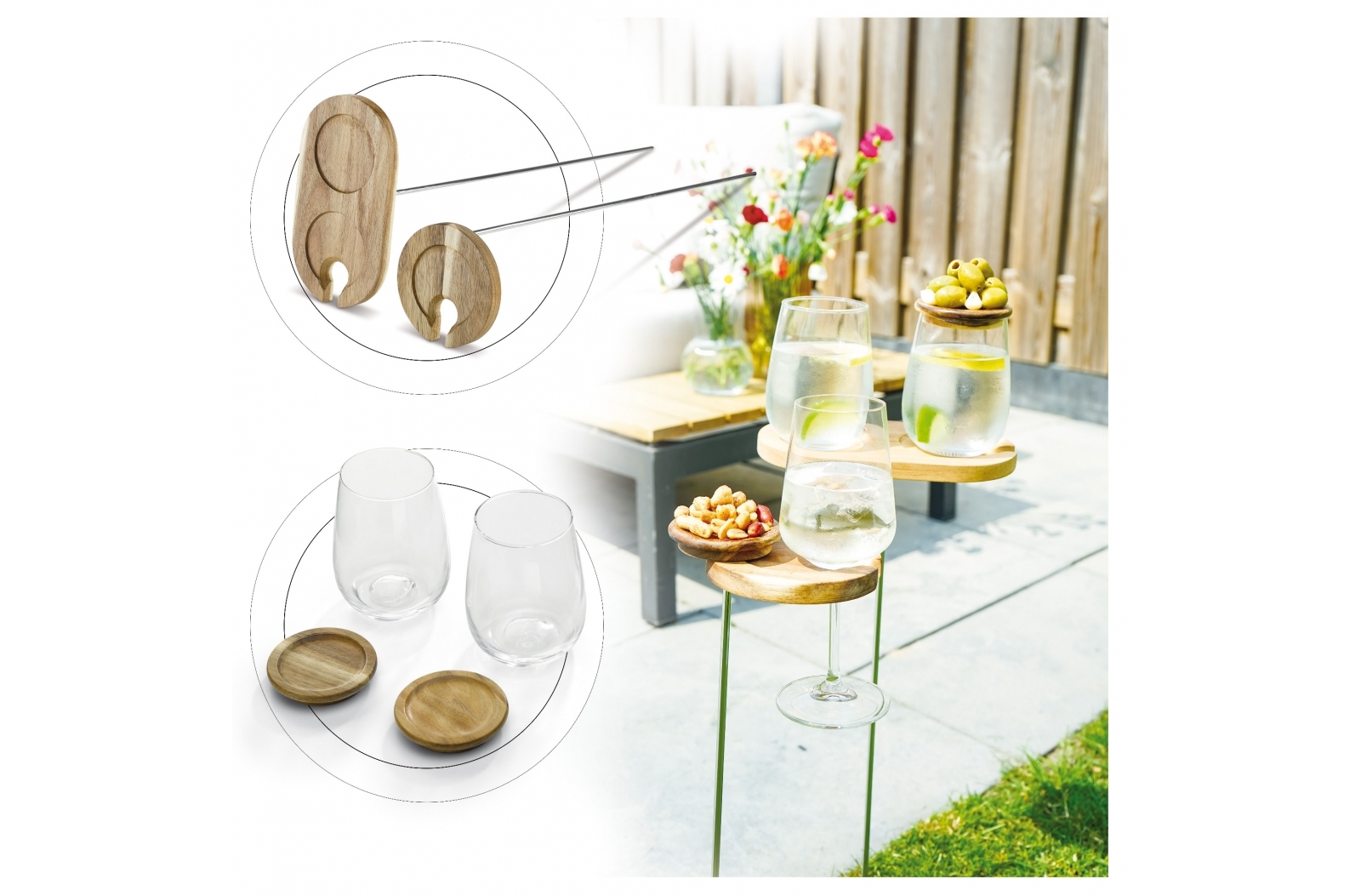 Garten Glass und Tapas Set